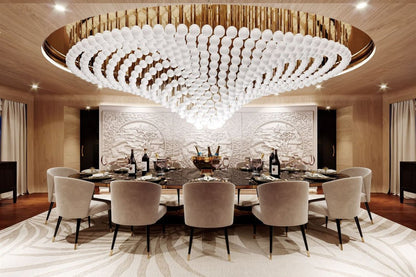 Pearl Wave Chandelier - Elegant Design with Adjustable Brightness