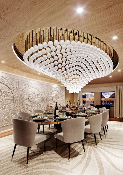 Pearl Wave Chandelier - Elegant Design with Adjustable Brightness