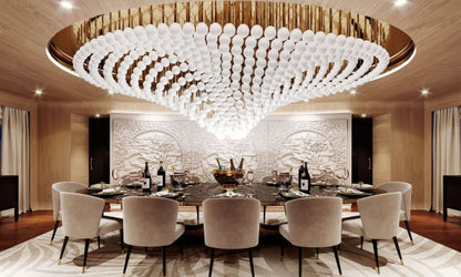 Pearl Wave Chandelier - Elegant Design with Adjustable Brightness