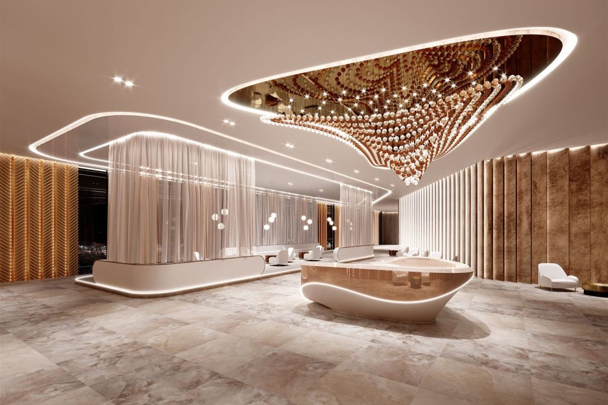 Pearl Wave Chandelier - Elegant Design with Adjustable Brightness