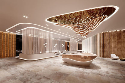 Pearl Wave Chandelier - Elegant Design with Adjustable Brightness