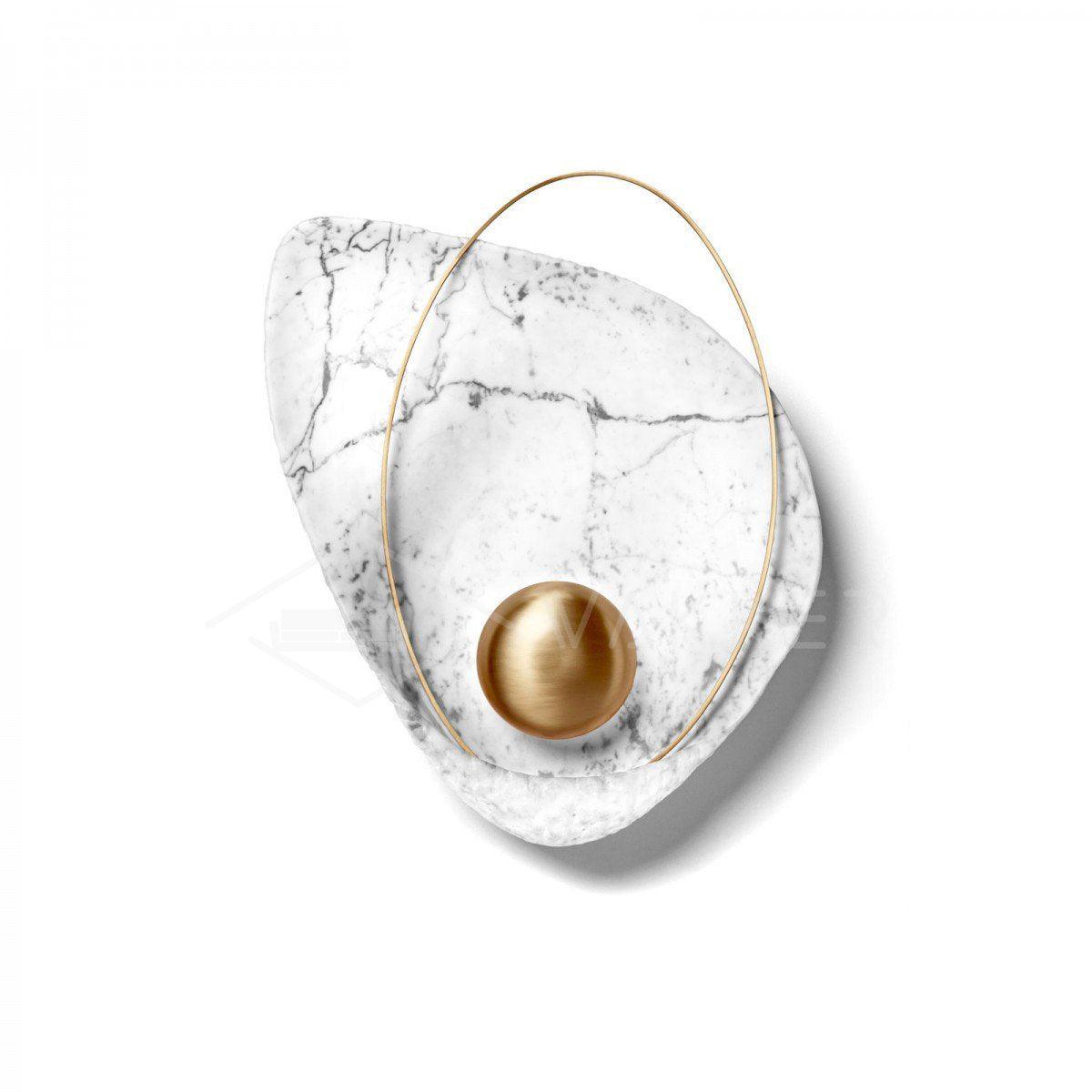 Marbled Shell Wall Sconce - Elegant Design with Soft Ambient Lighting