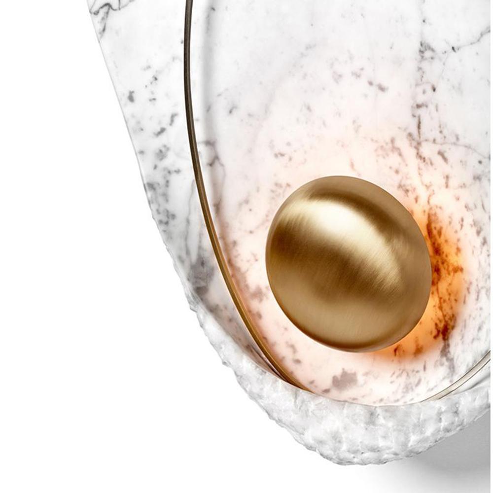 Marbled Shell Wall Sconce - Elegant Design with Soft Ambient Lighting