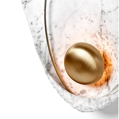 Marbled Shell Wall Sconce - Elegant Design with Soft Ambient Lighting