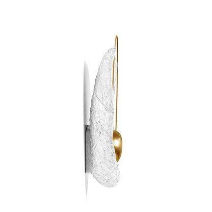 Marbled Shell Wall Sconce - Elegant Design with Soft Ambient Lighting