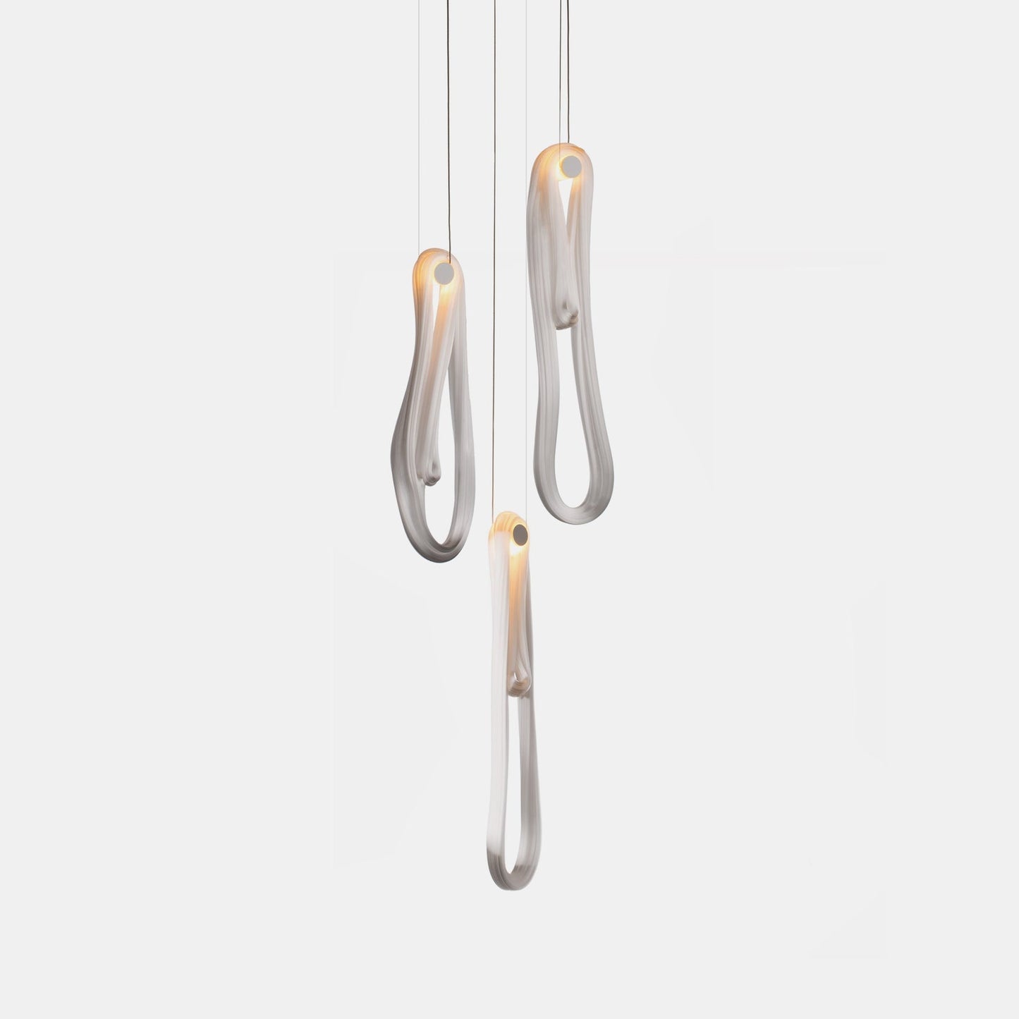 Elegant Pearlescent Filament Chandelier with Adjustable Brightness & E