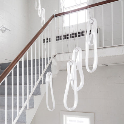 Elegant Pearlescent Filament Chandelier with Adjustable Brightness & E
