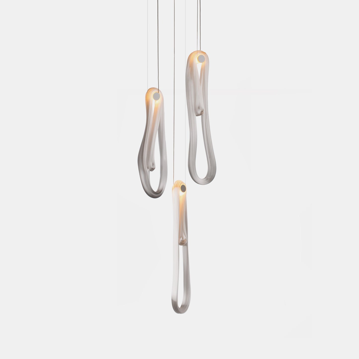 Elegant Pearlescent Filament Chandelier with Adjustable Brightness & E
