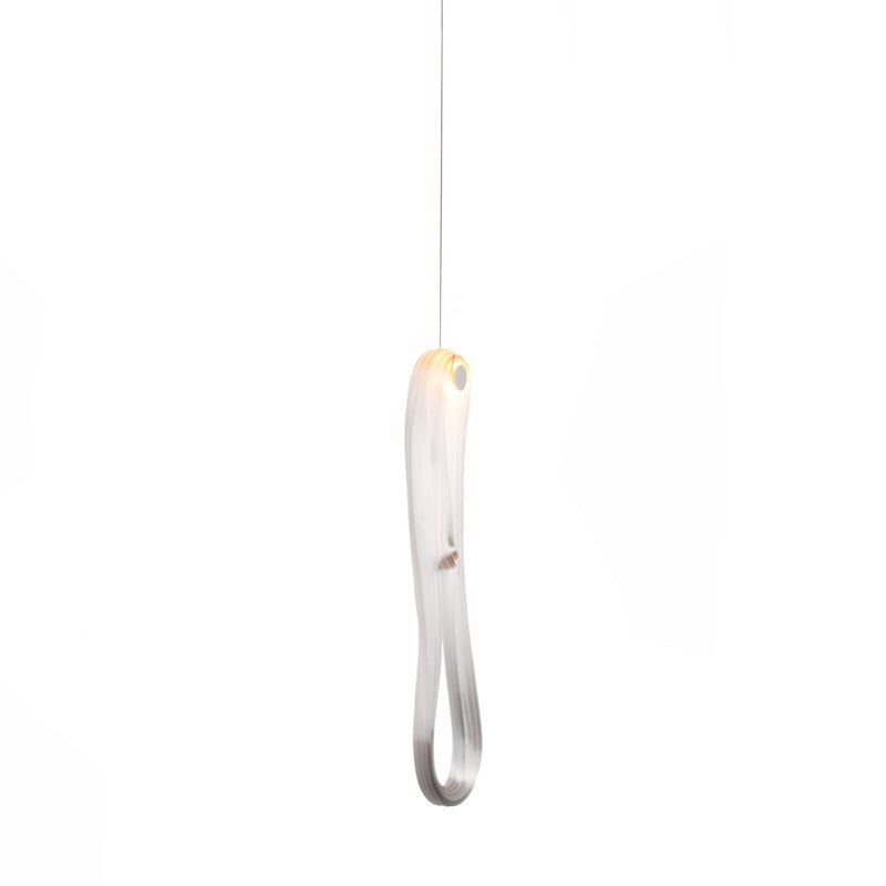 Elegant Pearlescent Filament Chandelier with Adjustable Brightness & E