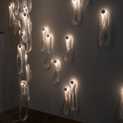 Elegant Pearlescent Filament Chandelier with Adjustable Brightness & E
