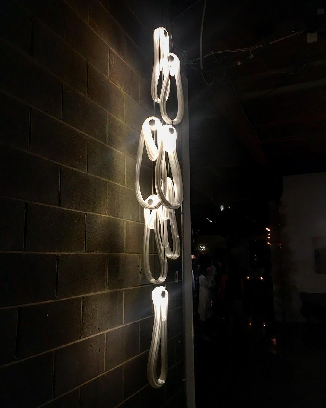Elegant Pearlescent Filament Chandelier with Adjustable Brightness & E