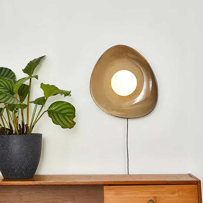 Pebble Disc Plug-in Wall Light with Adjustable Brightness & Energy Eff