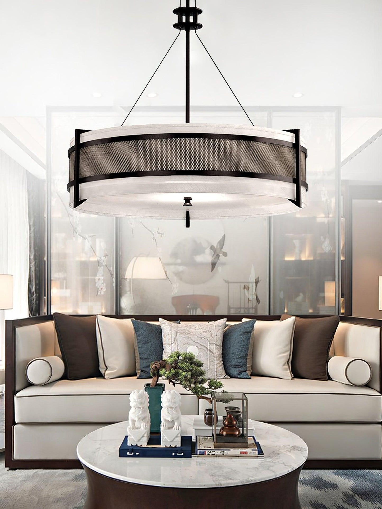 Pedesina 6-Light Chandelier with Adjustable Height & Crystal Accents