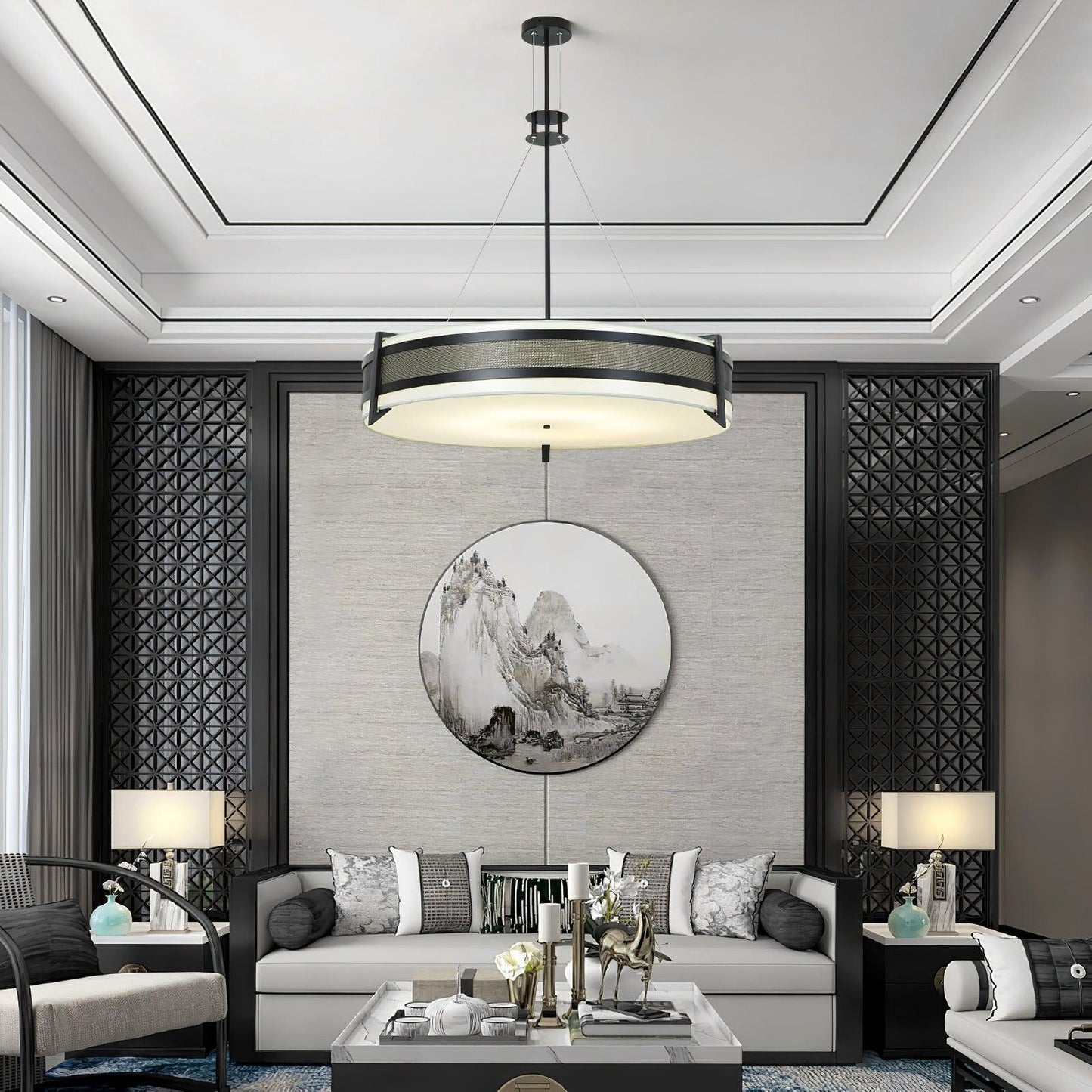 Pedesina 6-Light Chandelier with Adjustable Height & Crystal Accents