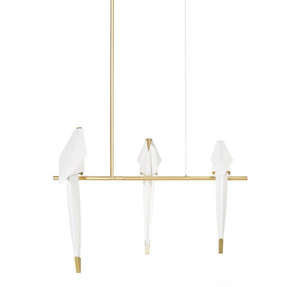 Elegant Paper Crane LED Chandelier with Adjustable Brightness & Unique