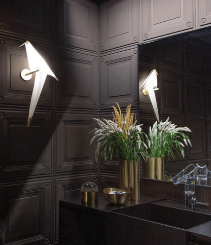 Avian Serenity Wall Lamp - Adjustable Brightness, Elegant Design