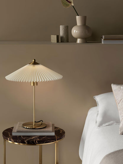 Perla Pleated Table Lamp - Adjustable Brightness & Elegant Design
