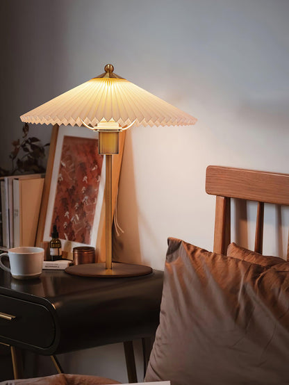 Perla Pleated Table Lamp - Adjustable Brightness & Elegant Design