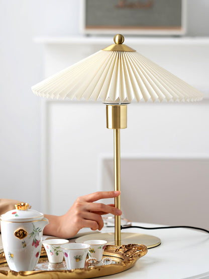 Perla Pleated Table Lamp - Adjustable Brightness & Elegant Design