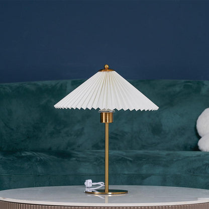 Perla Pleated Table Lamp - Adjustable Brightness & Elegant Design