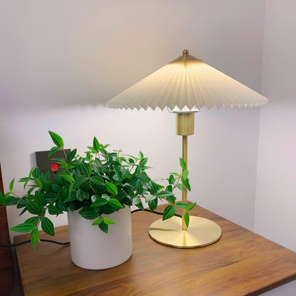 Perla Pleated Table Lamp - Adjustable Brightness & Elegant Design