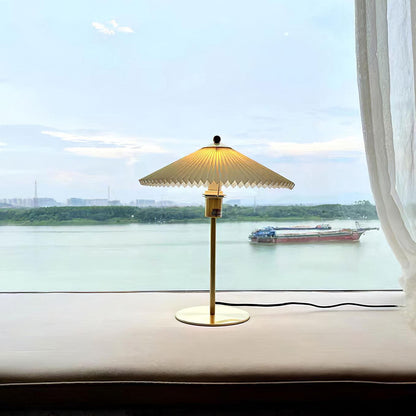 Perla Pleated Table Lamp - Adjustable Brightness & Elegant Design