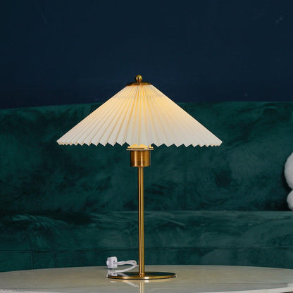 Perla Pleated Table Lamp - Adjustable Brightness & Elegant Design