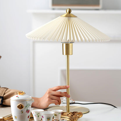 Perla Pleated Table Lamp - Adjustable Brightness & Elegant Design