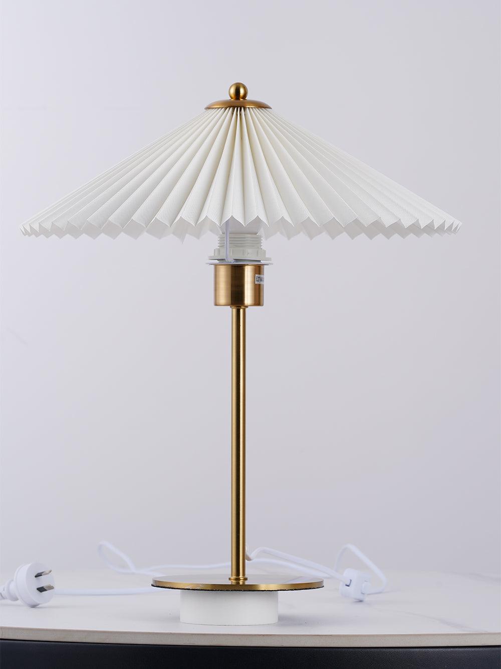 Perla Pleated Table Lamp - Adjustable Brightness & Elegant Design