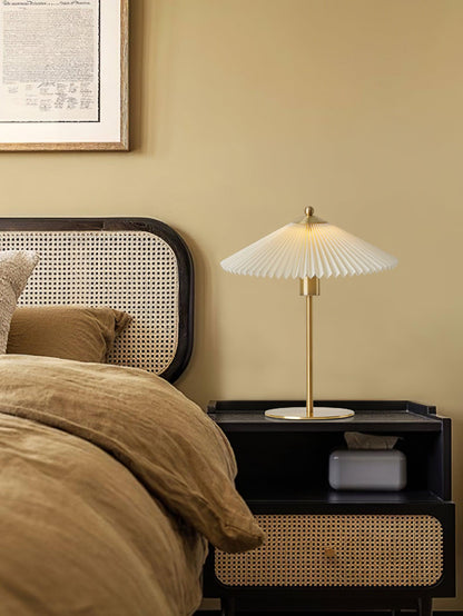 Perla Pleated Table Lamp - Adjustable Brightness & Elegant Design