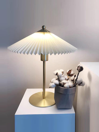 Perla Pleated Table Lamp - Adjustable Brightness & Elegant Design