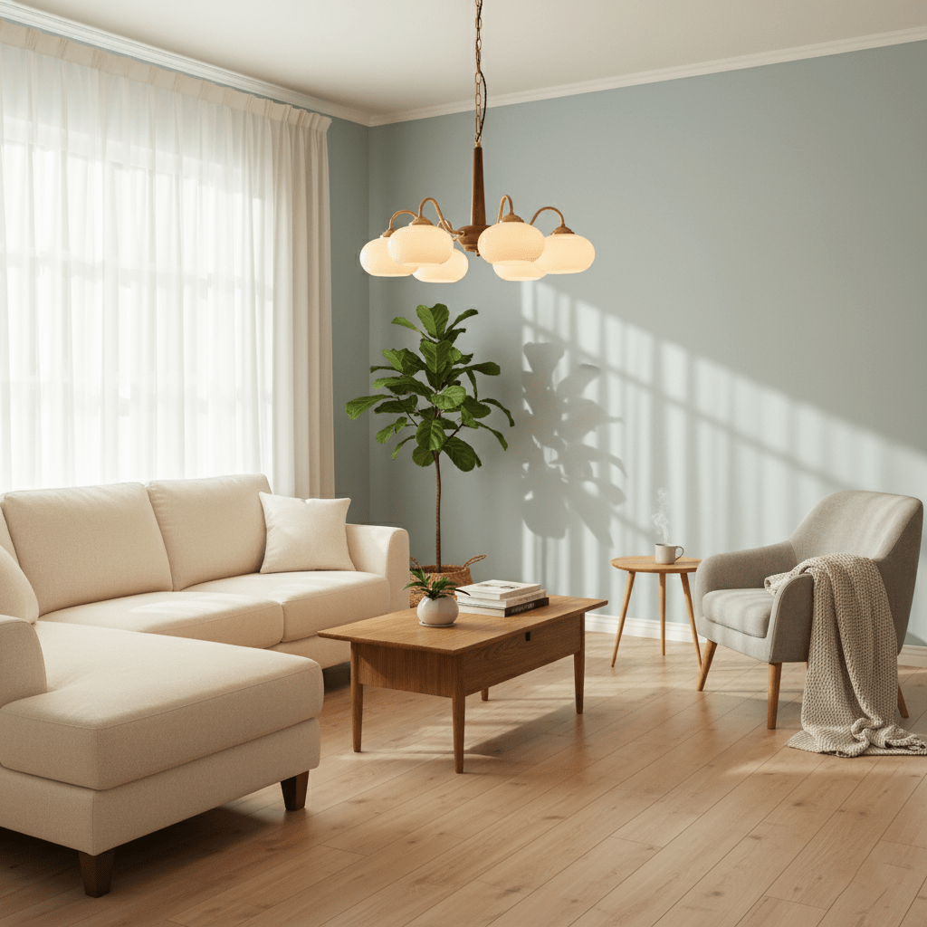 Elegant Persimmon Chandelier - Adjustable Height, Energy-Efficient LED