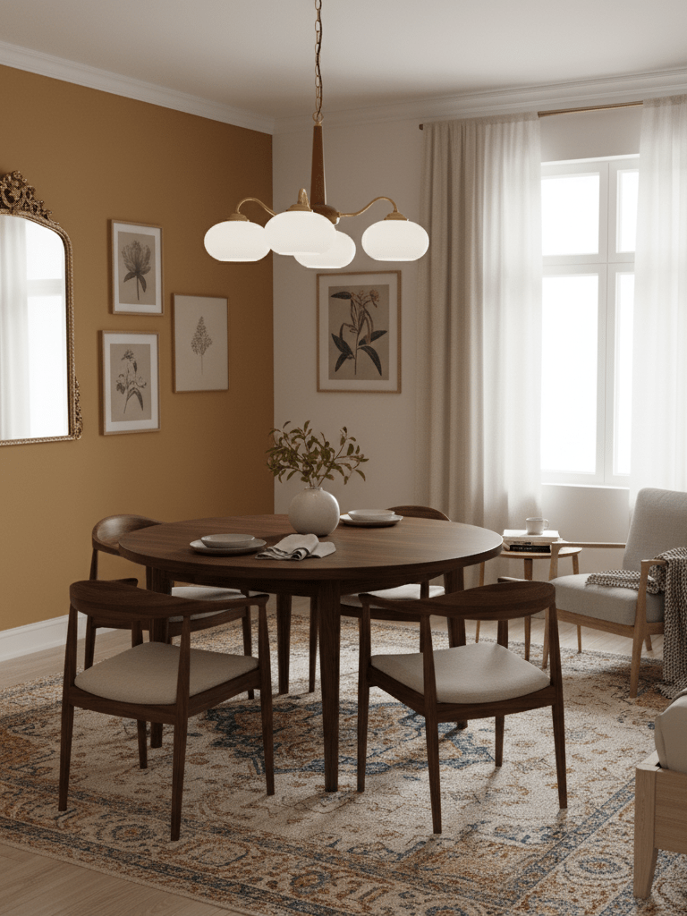 Elegant Persimmon Chandelier - Adjustable Height, Energy-Efficient LED