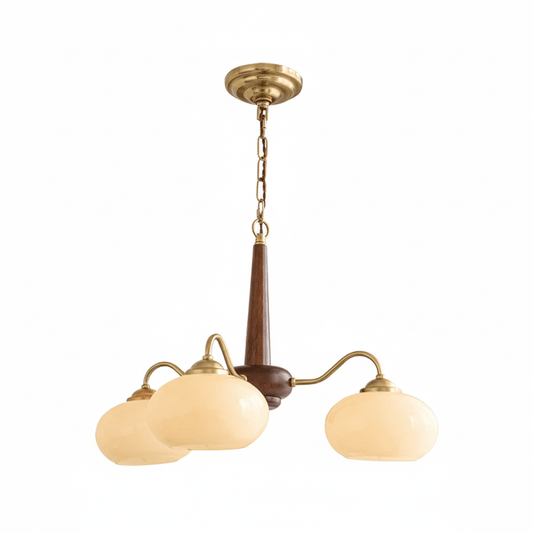 Elegant Persimmon Chandelier - Adjustable Height, Energy-Efficient LED