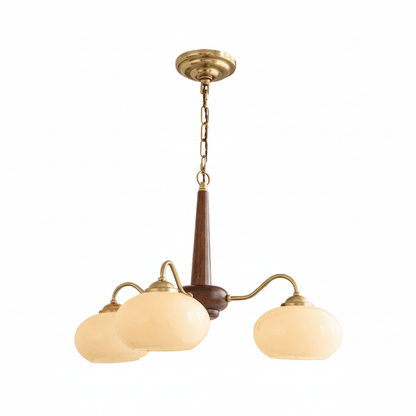 Elegant Persimmon Chandelier - Adjustable Height, Energy-Efficient LED