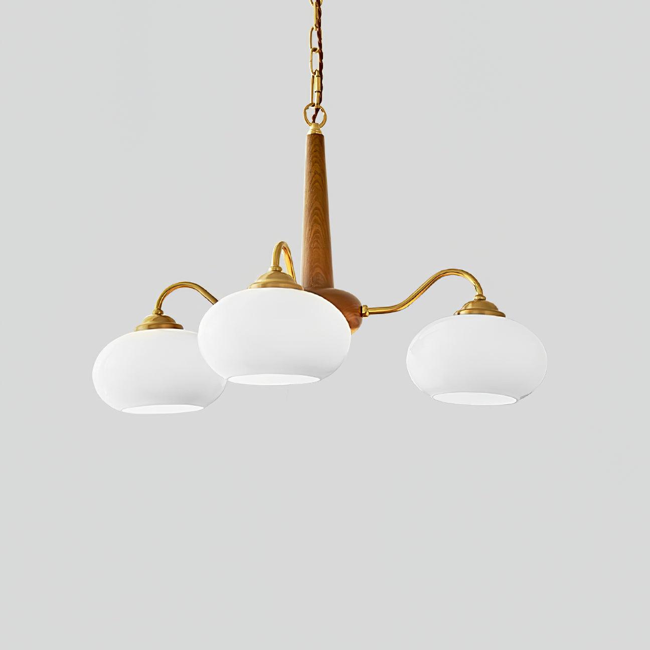 Elegant Persimmon Chandelier - Adjustable Height, Energy-Efficient LED