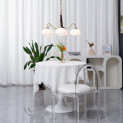Elegant Persimmon Chandelier - Adjustable Height, Energy-Efficient LED