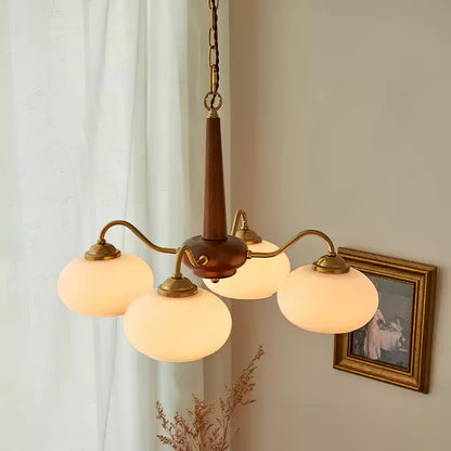 Elegant Persimmon Chandelier - Adjustable Height, Energy-Efficient LED
