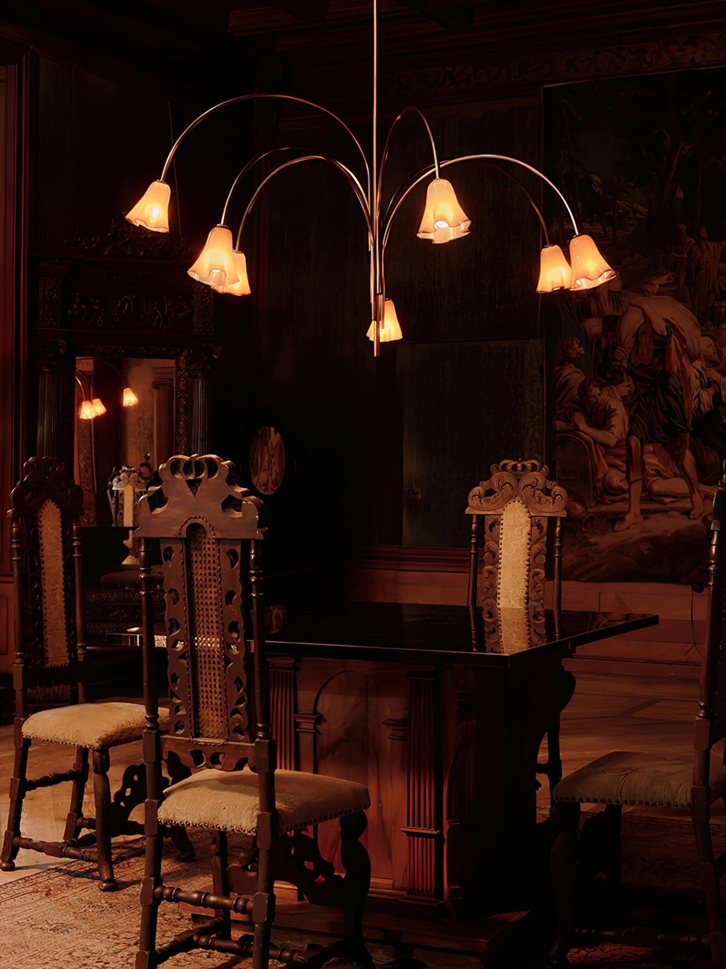 Petalia Blossom Chandelier - Elegant Floral Design with Adjustable Hei