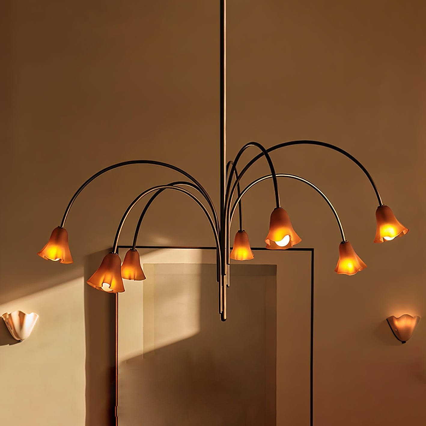 Petalia Blossom Chandelier - Elegant Floral Design with Adjustable Hei