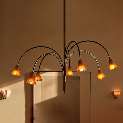 Petalia Blossom Chandelier - Elegant Floral Design with Adjustable Hei