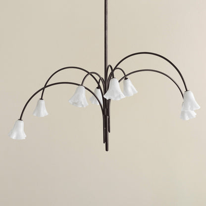 Petalia Blossom Chandelier - Elegant Floral Design with Adjustable Hei