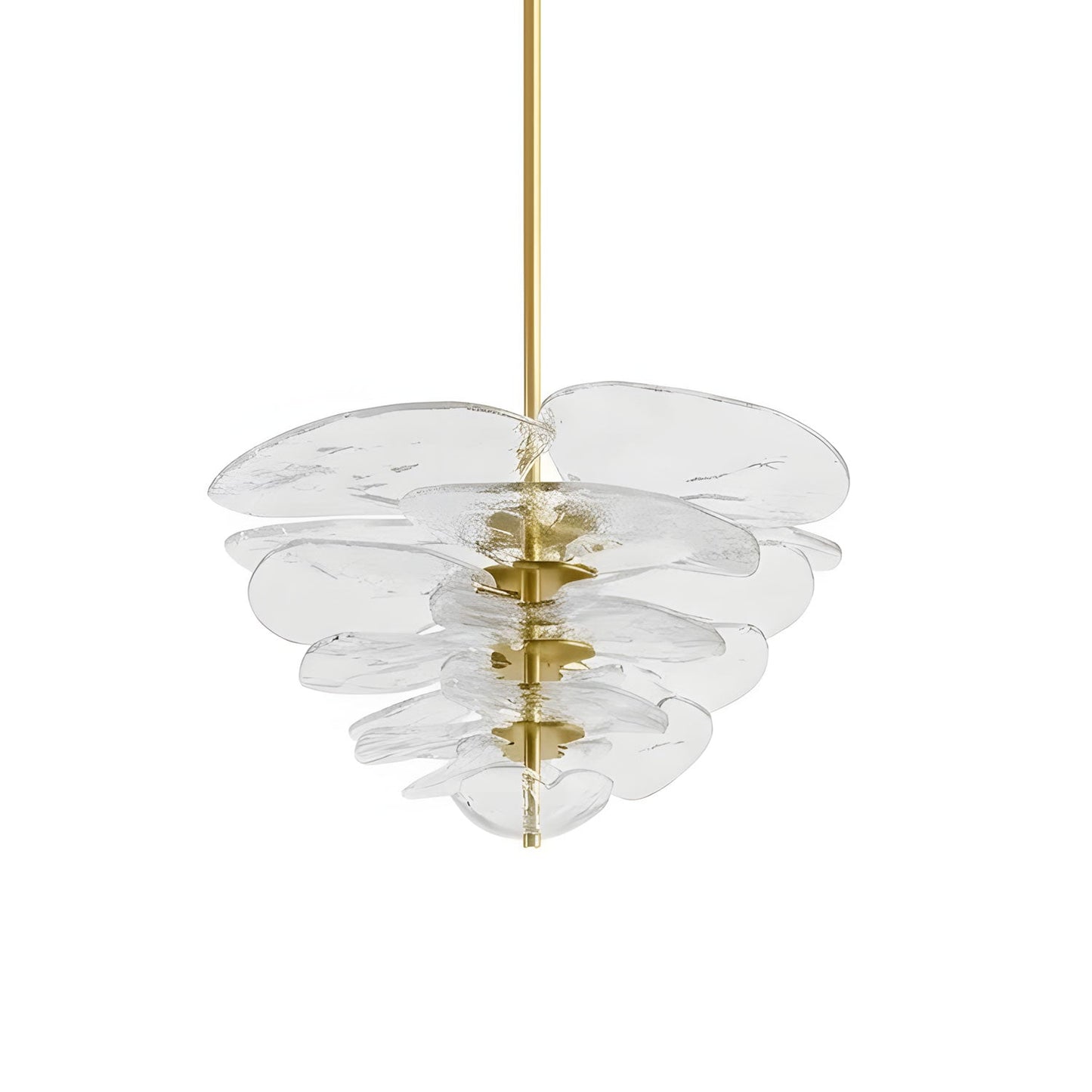 Elegant Petals Glass Chandelier - Dimmable, Energy-Efficient Lighting