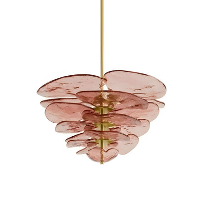 Elegant Petals Glass Chandelier - Dimmable, Energy-Efficient Lighting