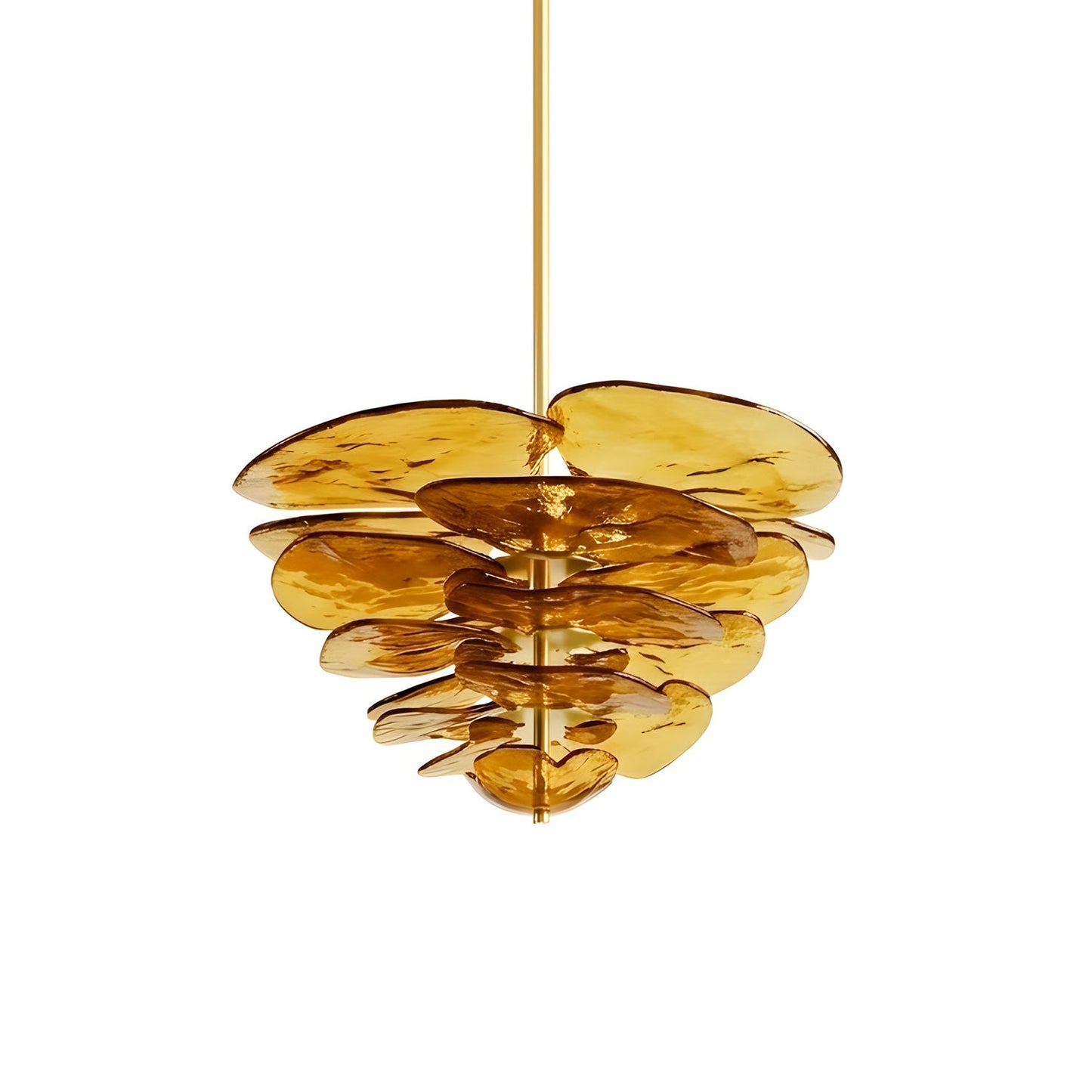 Elegant Petals Glass Chandelier - Dimmable, Energy-Efficient Lighting