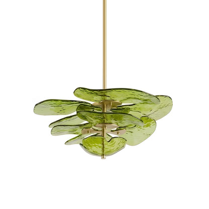 Elegant Petals Glass Chandelier - Dimmable, Energy-Efficient Lighting