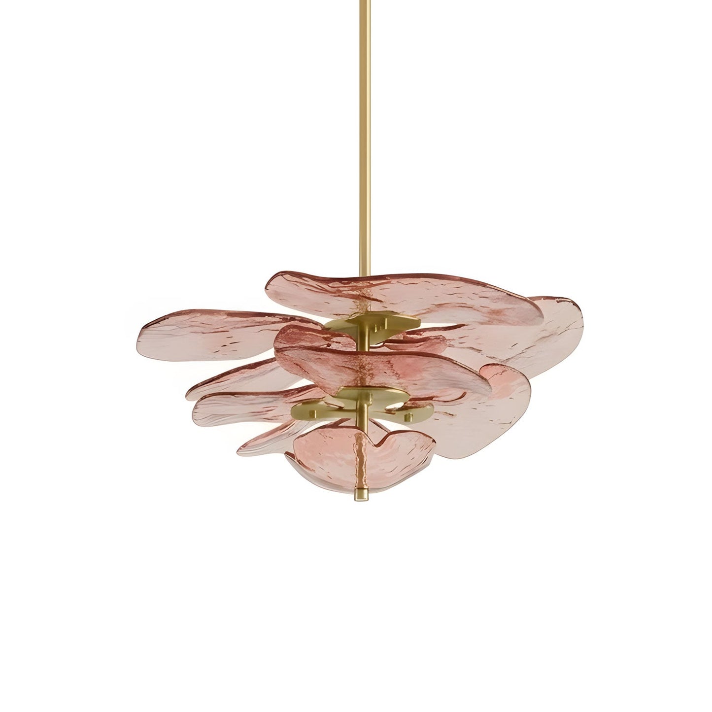 Elegant Petals Glass Chandelier - Dimmable, Energy-Efficient Lighting