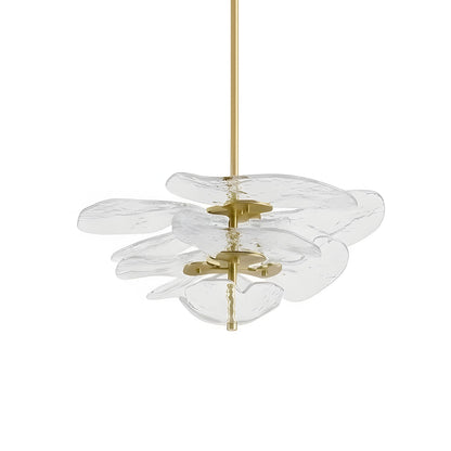 Elegant Petals Glass Chandelier - Dimmable, Energy-Efficient Lighting