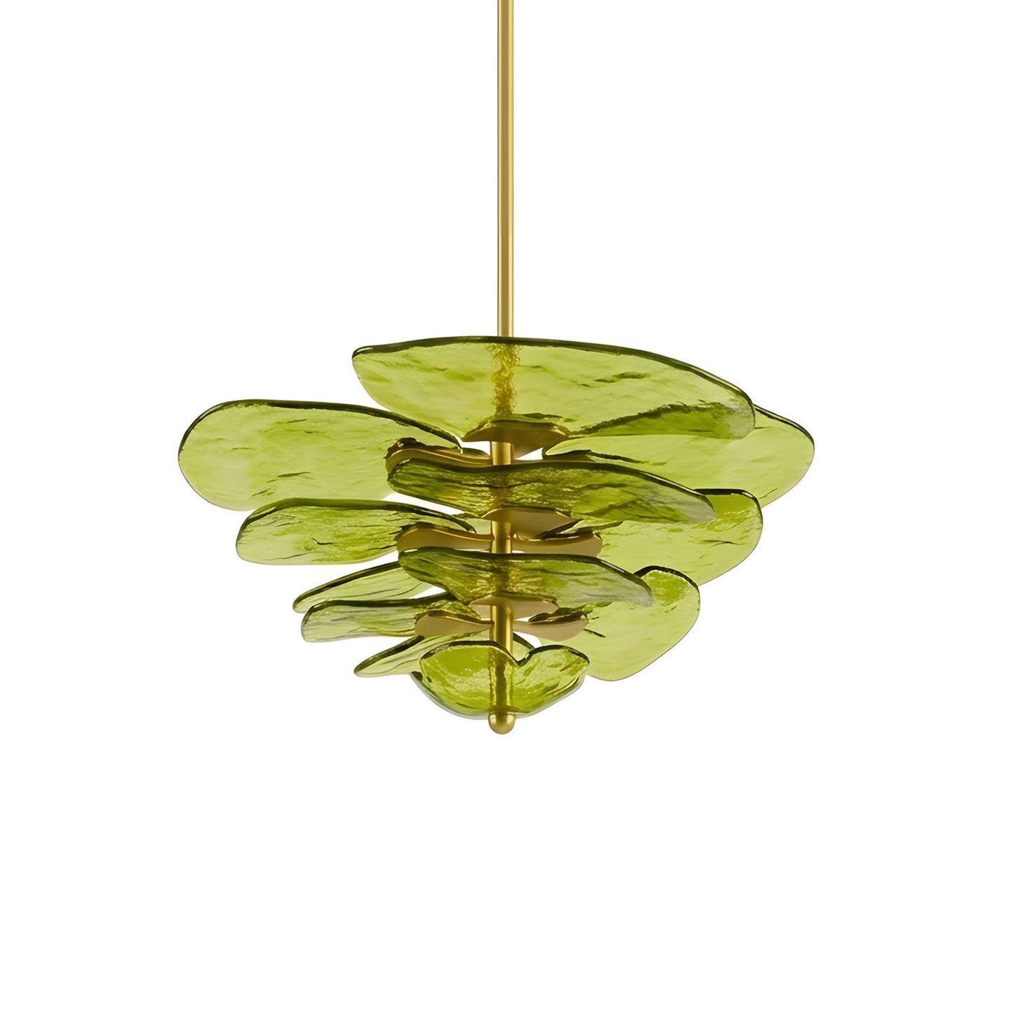Elegant Petals Glass Chandelier - Dimmable, Energy-Efficient Lighting