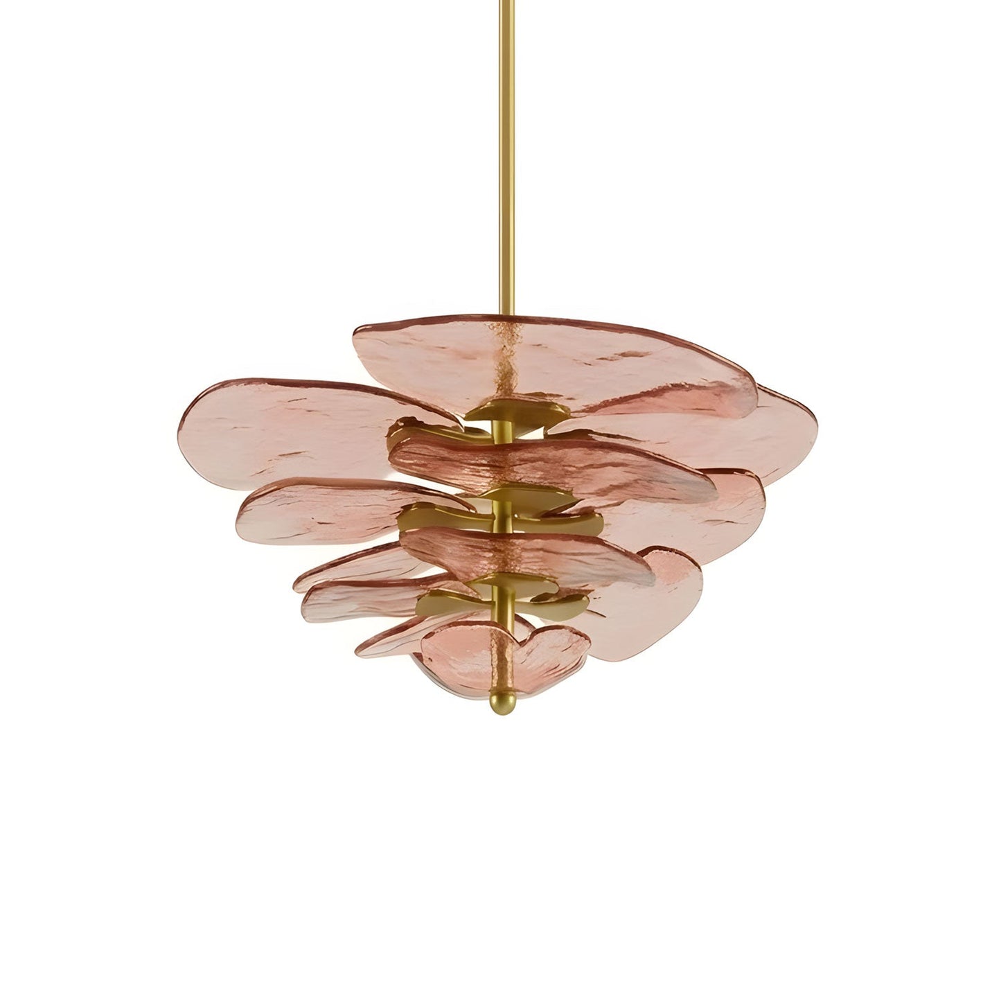 Elegant Petals Glass Chandelier - Dimmable, Energy-Efficient Lighting